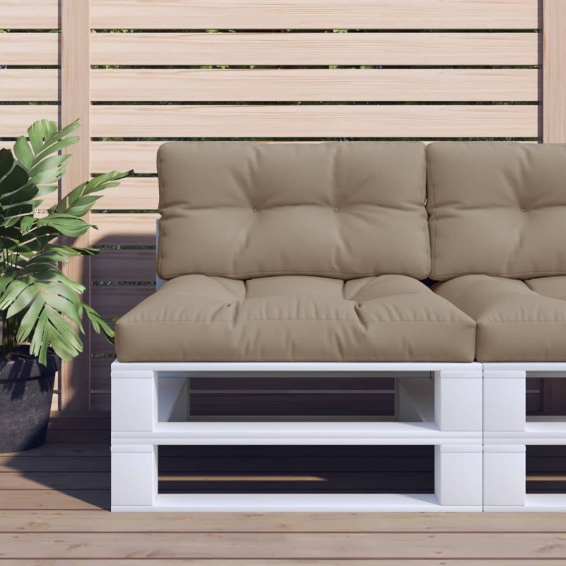 vidaXL Palettenkissen Taupe 80x40x12 cm Stoff vidaXL Palettenkissen Taupe 80x40x12 cm Stoff