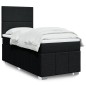 vidaXL Boxspringbett mit Matratze Schwarz 100x200 cm Stoff vidaXL Boxspringbett mit Matratze Schwarz 100x200 cm Stoff