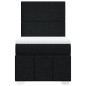 vidaXL Boxspringbett mit Matratze Schwarz 100x200 cm Stoff vidaXL Boxspringbett mit Matratze Schwarz 100x200 cm Stoff