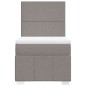 vidaXL Boxspringbett mit Matratze Taupe 100x200 cm Stoff vidaXL Boxspringbett mit Matratze Taupe 100x200 cm Stoff