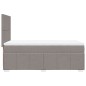 vidaXL Boxspringbett mit Matratze Taupe 100x200 cm Stoff vidaXL Boxspringbett mit Matratze Taupe 100x200 cm Stoff
