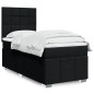 vidaXL Boxspringbett mit Matratze Schwarz 100x200 cm Stoff vidaXL Boxspringbett mit Matratze Schwarz 100x200 cm Stoff