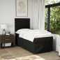 vidaXL Boxspringbett mit Matratze Schwarz 100x200 cm Stoff vidaXL Boxspringbett mit Matratze Schwarz 100x200 cm Stoff