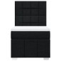 vidaXL Boxspringbett mit Matratze Schwarz 100x200 cm Stoff vidaXL Boxspringbett mit Matratze Schwarz 100x200 cm Stoff