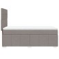 vidaXL Boxspringbett mit Matratze Taupe 100x200 cm Stoff vidaXL Boxspringbett mit Matratze Taupe 100x200 cm Stoff