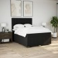 vidaXL Boxspringbett mit Matratze Schwarz 160x200 cm Stoff vidaXL Boxspringbett mit Matratze Schwarz 160x200 cm Stoff