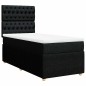 vidaXL Boxspringbett mit Matratze Schwarz 100x200 cm Stoff vidaXL Boxspringbett mit Matratze Schwarz 100x200 cm Stoff