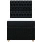 vidaXL Boxspringbett mit Matratze Schwarz 100x200 cm Stoff vidaXL Boxspringbett mit Matratze Schwarz 100x200 cm Stoff