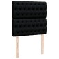 vidaXL Boxspringbett mit Matratze Schwarz 100x200 cm Stoff vidaXL Boxspringbett mit Matratze Schwarz 100x200 cm Stoff