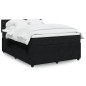vidaXL Boxspringbett mit Matratze Schwarz 160x200 cm Samt vidaXL Boxspringbett mit Matratze Schwarz 160x200 cm Samt