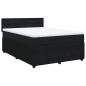 vidaXL Boxspringbett mit Matratze Schwarz 160x200 cm Samt vidaXL Boxspringbett mit Matratze Schwarz 160x200 cm Samt