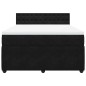 vidaXL Boxspringbett mit Matratze Schwarz 160x200 cm Samt vidaXL Boxspringbett mit Matratze Schwarz 160x200 cm Samt