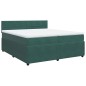 vidaXL Boxspringbett mit Matratze Dunkelgrün 200x200 cm Samt vidaXL Boxspringbett mit Matratze Dunkelgrün 200x200 cm Samt