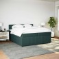 vidaXL Boxspringbett mit Matratze Dunkelgrün 200x200 cm Samt vidaXL Boxspringbett mit Matratze Dunkelgrün 200x200 cm Samt
