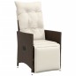 vidaXL 9-tlg. Garten-Bistro-Set mit Kissen Braun Poly Rattan vidaXL 9-tlg. Garten-Bistro-Set mit Kissen Braun Poly Rattan