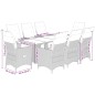 vidaXL 9-tlg. Garten-Bistro-Set mit Kissen Braun Poly Rattan vidaXL 9-tlg. Garten-Bistro-Set mit Kissen Braun Poly Rattan