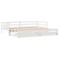 vidaXL Tagesbett Ausziehbar mit Schubladen ohne Matratze Weiß 80x200cm vidaXL Tagesbett Ausziehbar mit Schubladen ohne Matratze Weiß 80x200cm