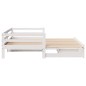vidaXL Tagesbett Ausziehbar mit Schubladen ohne Matratze Weiß 80x200cm vidaXL Tagesbett Ausziehbar mit Schubladen ohne Matratze Weiß 80x200cm