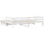 vidaXL Tagesbett Ausziehbar mit Schubladen ohne Matratze Weiß 80x200cm vidaXL Tagesbett Ausziehbar mit Schubladen ohne Matratze Weiß 80x200cm