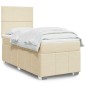 vidaXL Boxspringbett mit Matratze Creme 80x200 cm Stoff vidaXL Boxspringbett mit Matratze Creme 80x200 cm Stoff