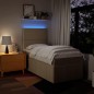 vidaXL Boxspringbett mit Matratze Creme 80x200 cm Stoff vidaXL Boxspringbett mit Matratze Creme 80x200 cm Stoff