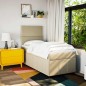 vidaXL Boxspringbett mit Matratze Creme 80x200 cm Stoff vidaXL Boxspringbett mit Matratze Creme 80x200 cm Stoff