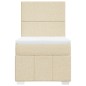 vidaXL Boxspringbett mit Matratze Creme 80x200 cm Stoff vidaXL Boxspringbett mit Matratze Creme 80x200 cm Stoff