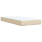 vidaXL Boxspringbett mit Matratze Creme 80x200 cm Stoff vidaXL Boxspringbett mit Matratze Creme 80x200 cm Stoff