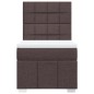 vidaXL Boxspringbett mit Matratze Dunkelbraun 80x200 cm Stoff vidaXL Boxspringbett mit Matratze Dunkelbraun 80x200 cm Stoff
