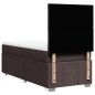 vidaXL Boxspringbett mit Matratze Dunkelbraun 80x200 cm Stoff vidaXL Boxspringbett mit Matratze Dunkelbraun 80x200 cm Stoff