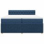 vidaXL Boxspringbett mit Matratze Blau 200x200 cm Stoff vidaXL Boxspringbett mit Matratze Blau 200x200 cm Stoff
