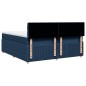 vidaXL Boxspringbett mit Matratze Blau 200x200 cm Stoff vidaXL Boxspringbett mit Matratze Blau 200x200 cm Stoff