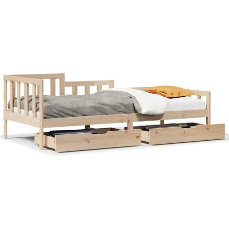 vidaXL Tagesbett mit Schubladen 90x200 cm Massivholz Kiefer