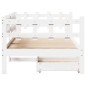 vidaXL Tagesbett mit Schubladen Weiß 90x190 cm Kiefernholz