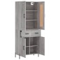Highboard Grau Sonoma 69,5x34x180 cm Holzwerkstoff Highboard Grau Sonoma 69,5x34x180 cm Holzwerkstoff