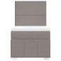 vidaXL Boxspringbett mit Matratze Taupe 80x200 cm Stoff vidaXL Boxspringbett mit Matratze Taupe 80x200 cm Stoff