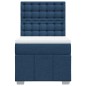 vidaXL Boxspringbett mit Matratze Blau 80x200 cm Stoff vidaXL Boxspringbett mit Matratze Blau 80x200 cm Stoff
