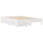 vidaXL Massivholzbett ohne Matratze Weiß 140x190 cm Kiefernholz vidaXL Massivholzbett ohne Matratze Weiß 140x190 cm Kiefernholz