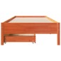 vidaXL Massivholzbett ohne Matratze Wachsbraun 90x200 Kiefernholz vidaXL Massivholzbett ohne Matratze Wachsbraun 90x200 Kiefernholz