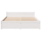 vidaXL Massivholzbett ohne Matratze Weiß 150x200 cm Kiefernholz vidaXL Massivholzbett ohne Matratze Weiß 150x200 cm Kiefernholz