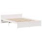 vidaXL Massivholzbett ohne Matratze Weiß 150x200 cm Kiefernholz vidaXL Massivholzbett ohne Matratze Weiß 150x200 cm Kiefernholz