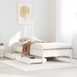 vidaXL Massivholzbett ohne Matratze Weiß 75x190 cm Kiefernholz vidaXL Massivholzbett ohne Matratze Weiß 75x190 cm Kiefernholz