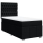 vidaXL Boxspringbett mit Matratze Schwarz 100x200 cm Stoff vidaXL Boxspringbett mit Matratze Schwarz 100x200 cm Stoff