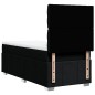 vidaXL Boxspringbett mit Matratze Schwarz 100x200 cm Stoff vidaXL Boxspringbett mit Matratze Schwarz 100x200 cm Stoff