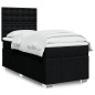 vidaXL Boxspringbett mit Matratze Schwarz 100x200 cm Stoff vidaXL Boxspringbett mit Matratze Schwarz 100x200 cm Stoff