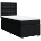 vidaXL Boxspringbett mit Matratze Schwarz 100x200 cm Stoff vidaXL Boxspringbett mit Matratze Schwarz 100x200 cm Stoff