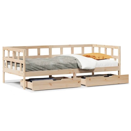 vidaXL Tagesbett mit Schubladen 90x190 cm Massivholz Kiefer