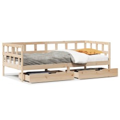 vidaXL Tagesbett mit Schubladen 80x200 cm Massivholz Kiefer