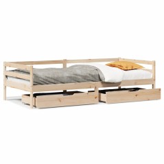 vidaXL Tagesbett mit Schubladen 80x200 cm Massivholz Kiefer