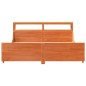 vidaXL Massivholzbett ohne Matratze Wachsbraun 200x200 Kiefernholz vidaXL Massivholzbett ohne Matratze Wachsbraun 200x200 Kiefernholz